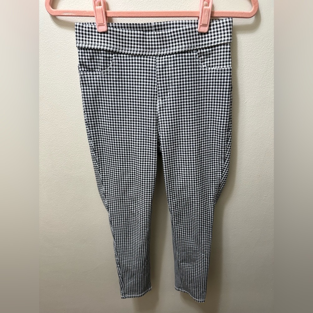 Women's Black and White Checkered Pants
